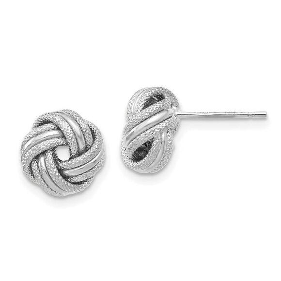 8.5mm (5/16 in) 14k White Gold Polished & Textured Love...